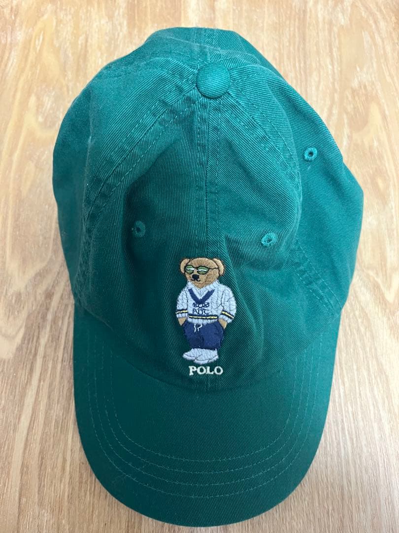 Polo ベア ツイル ボール キャップ　ラルフローレン　ラルフベア　グリーン