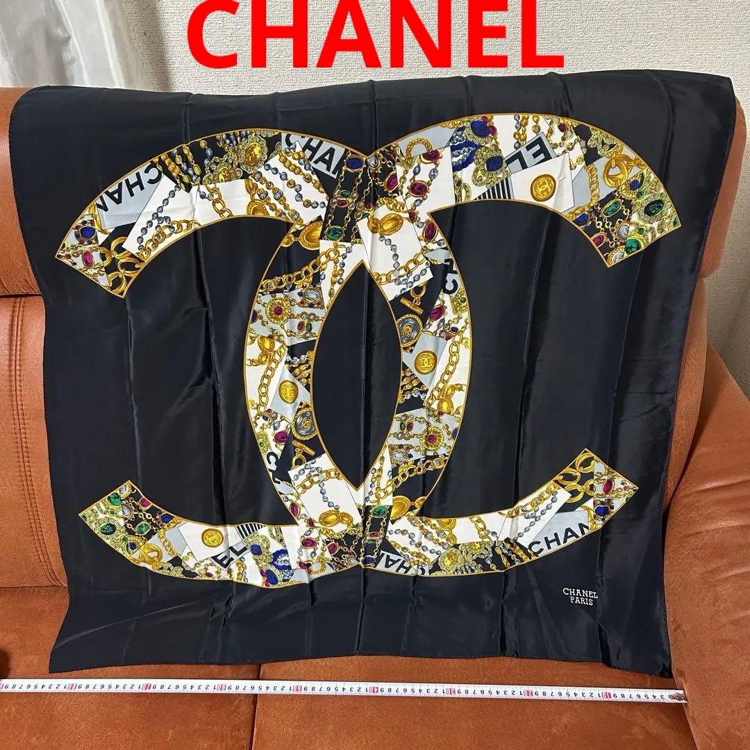 CHANEL スカーフ 宝石 中古 保管品 美品
