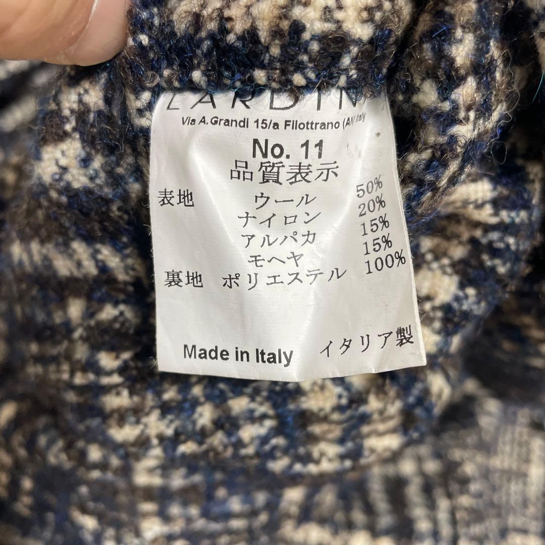 LARDINI チェスターコート チェック柄 46